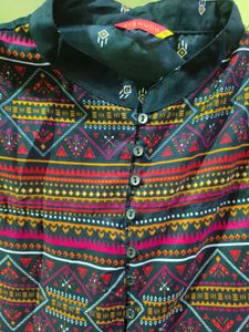 Vishudh A-line Front Cut Long Kurti