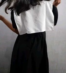 Korean Style Peter Pan collar midi dress.