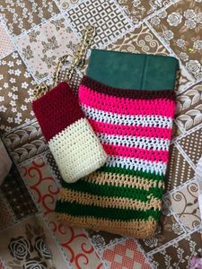 Crochet Tablet Case with Pouch