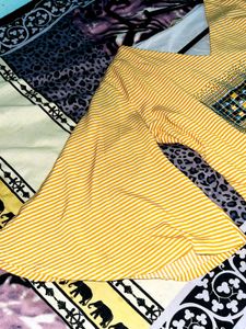 Yellow Striped &#39;Beauty&#39; Dress