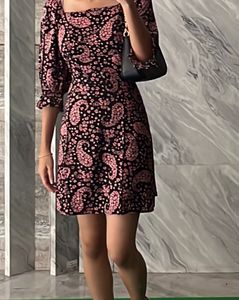 Paisley Print Mini Dress