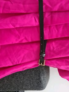 PROJECT EVE Pleated Shift Dress With Belt