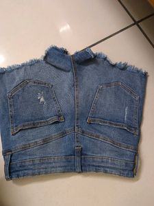 Distressed Denim Shorts