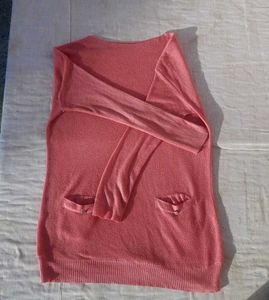 Coral Sweater with Pockets