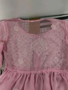 Pink Lucknow Chikan Top