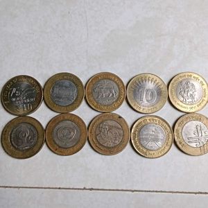 Rare Commerative 5 Rupee And 10 Rupees Coins