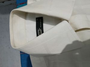 A Beautiful Off White Half Sleeves Cotton Shirt