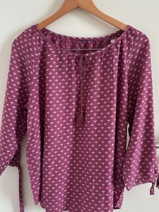 Boho Print Tassel Blouse