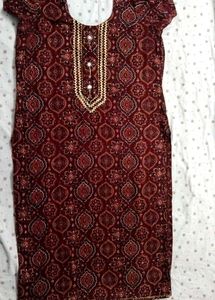 Maroon Pant Suit With Elegant Dupatta