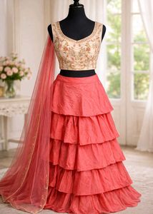 Elegant Layered Lehenga Choli Set