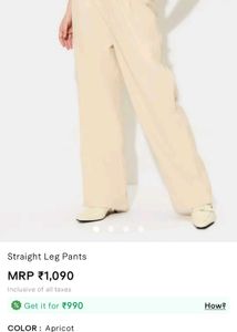 Apricot Straight Leg Pants