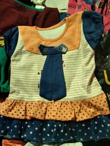 Girls Kids New Baby Outfit with Tie Detail