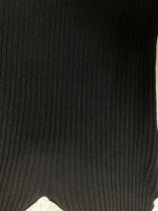 BASIC RIPPED BLACK LONG TANK TOP