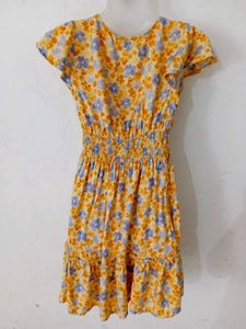 YELLOW FLORAL DRESS