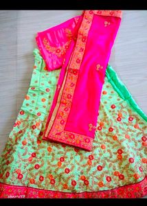 Brand New Semi Stitched Kundan Work Lahenga Choli