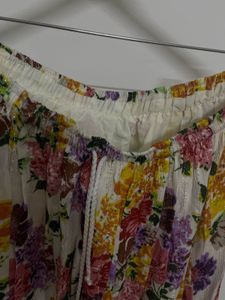Multi Floral Print Pleated Palazzo