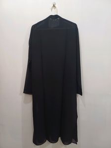 Georgette Kurta Chudidar Set (Black)