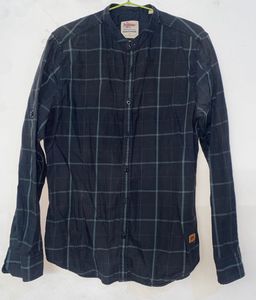 Roadster Black Shirt With Green Stripes