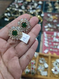 Green Swarovski Studs
