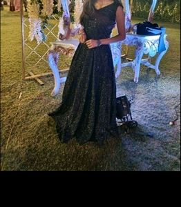 Party Wear Cocktail Black Gown Price Drop