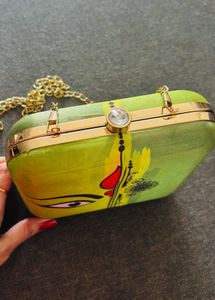 Handcrafted Durga Art Clutch