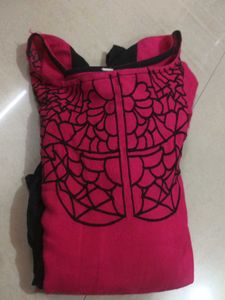 Pink &amp; Black Long Sleeve Kurti XS