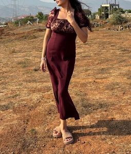 Cuffed Sleeve Classy  Dress