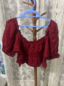 Zudio Solid Crop Top, Size XXL