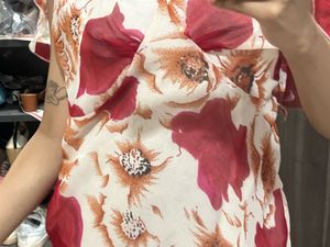 Floral Print Chiffon Top