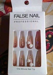 Elegant Floral False Nail Set