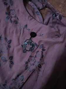 Vintage Floral Print Blouse