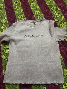 Grey Crop Top