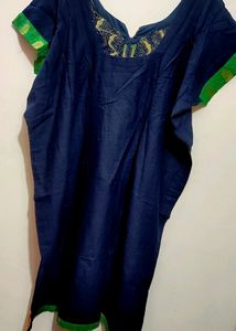 Blue Green Cotton Plazo Suit For Healthy Girl Or W