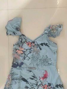 Casual Pastel Blue Dress