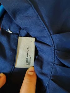 Blue High Neck Tunic