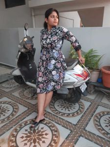 Black Fit And Flare Dress For Women
