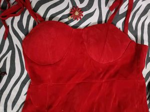 Red Velvet Mini Dress
