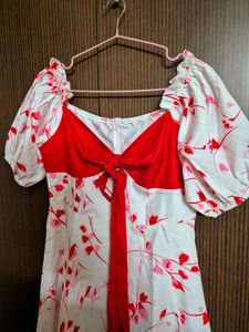 URBANIC Floral Pink and Red Dress | 36