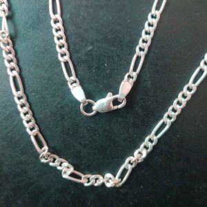 Slightly Used Pure Silver Traditional Figaro Chain