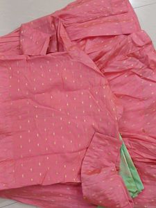 Peach Anarkali Suit with Dupatta
