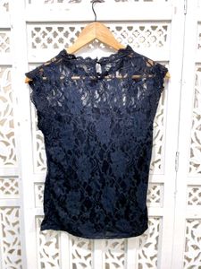 Vintage Charm Laced Blouse A