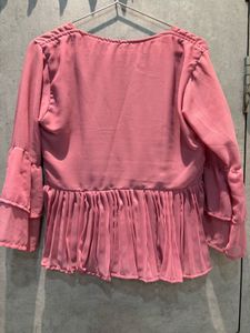 ✨RUST PINK PEPLUM TOP✨