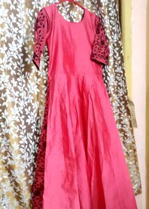 Elegant Pink Floral Gown