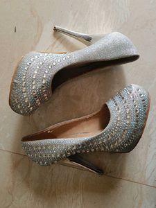 Silver Sparkle Heels