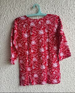 Red Printed Kurti