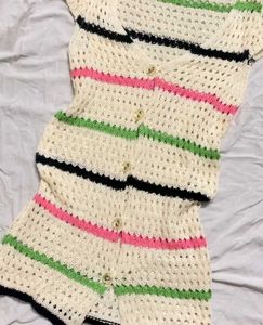Crochet long top