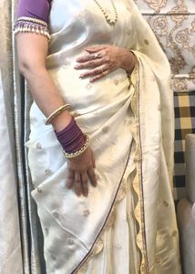 Royal Saree With Purple Blouse.....Ready To Wea