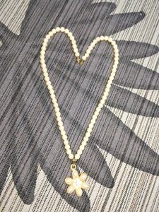 Pearl Necklace With Diamond Pendent