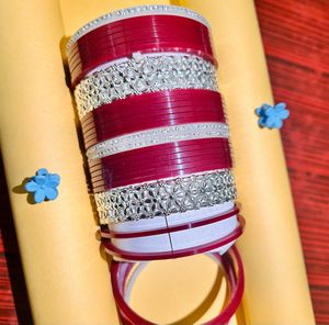 Maroon Bridal Chuda Set