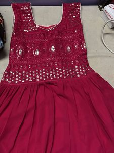 Elegant Pink Embroidered Kurta